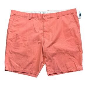 Old Navy Shorts Mens 46 9" Cotton Chino Orange Preppy Casual Coastal Summer New